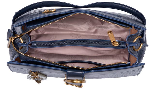 ELSIE EQUESTRIAN BUCKLE CROC TOTE