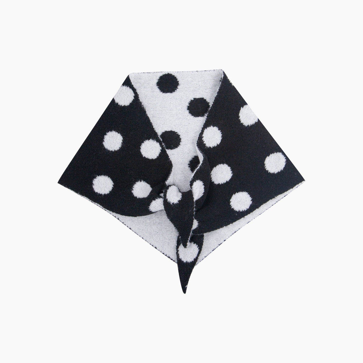 Tess Triangle Heavyweight Scarf in Black/White