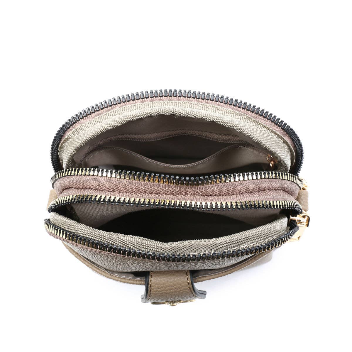 Bee Cross Body Handbag with double zip top sections