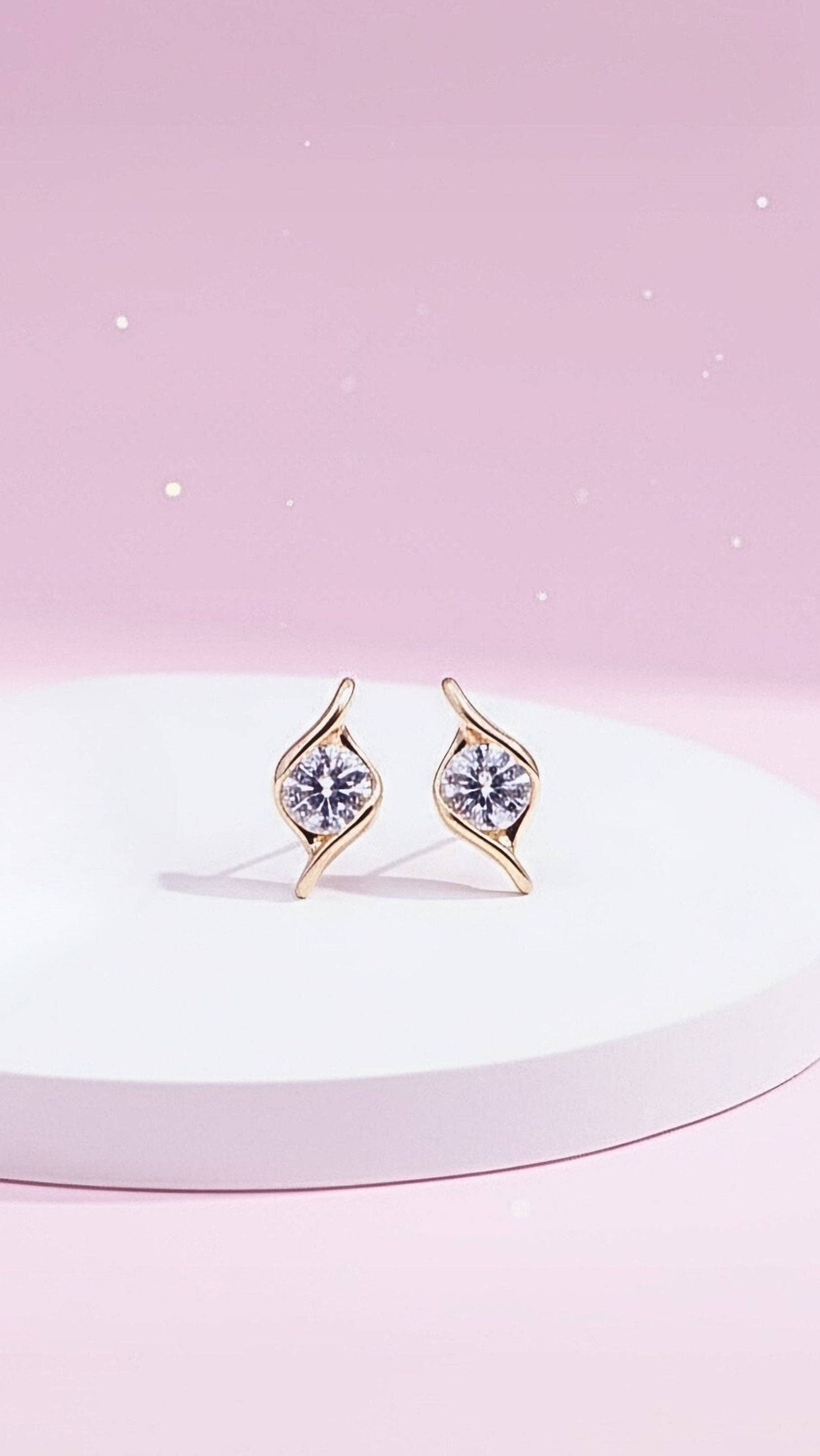 Brilliant Cut Crystal Stud Earrings