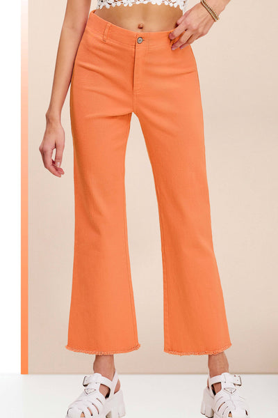 Molley Soft Washed Stretchy High Waisted Flare Pants