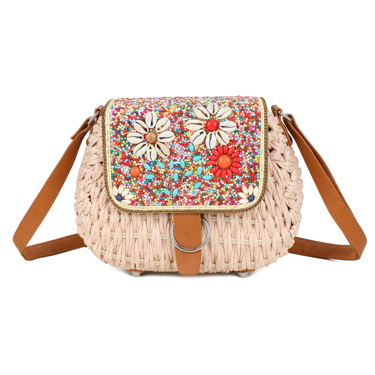 Shan Straw Crossbody Bag