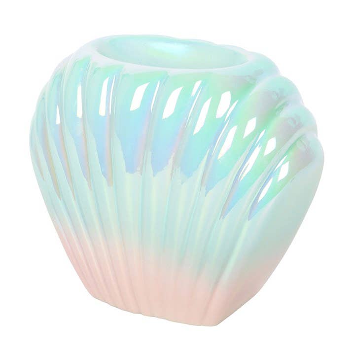 Iridescent Shell Coastal Oil Burner