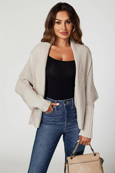 Betty Oversized Cardigan In Beige