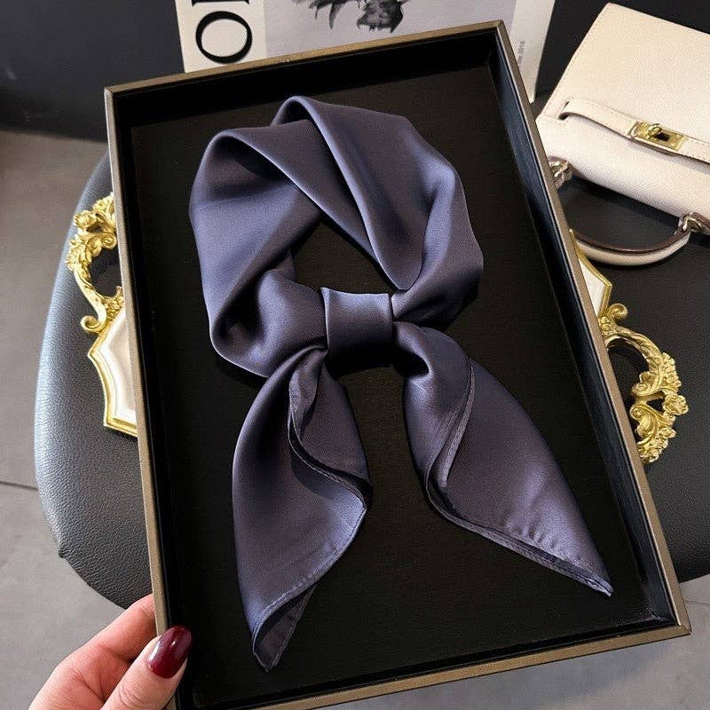 Kali Solid Color Silk Square Scarf