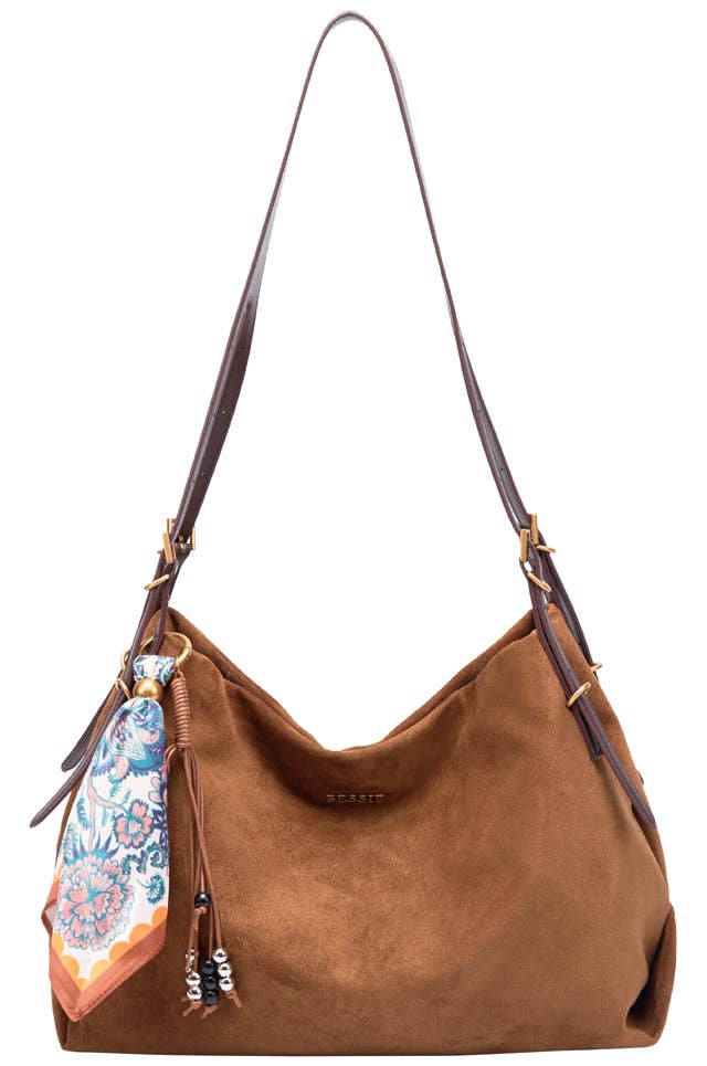 SMITHY SLOUCHY SUEDETTE SHOULDER BAG