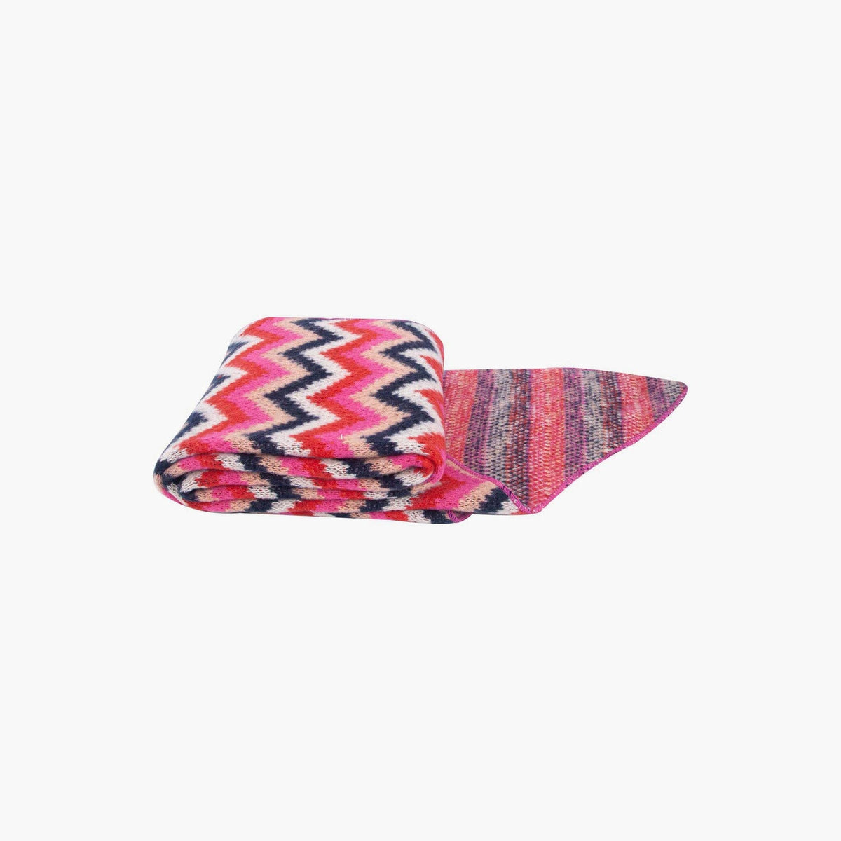Bobbie Red Zig-Zag Heavyweight Scarf