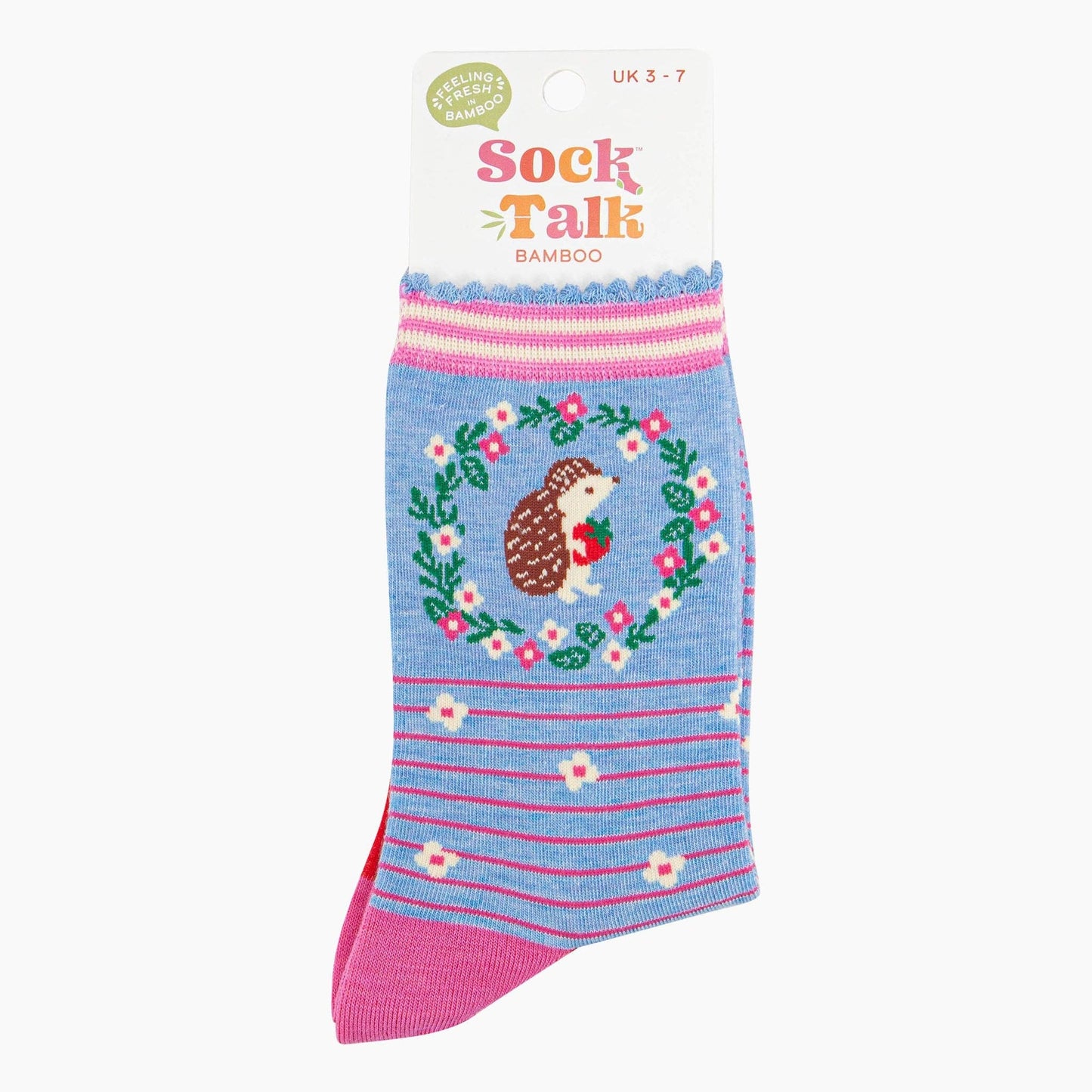 Hedgehog Wreath and Strawberry socks