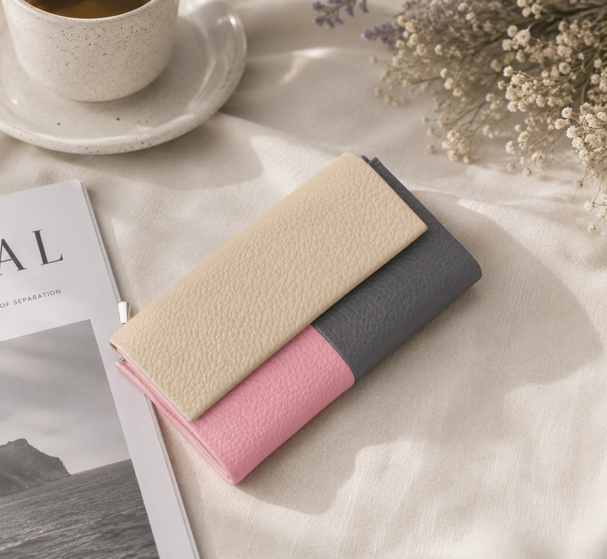 Dinna Soft PU leather Long Purse with Gift Box