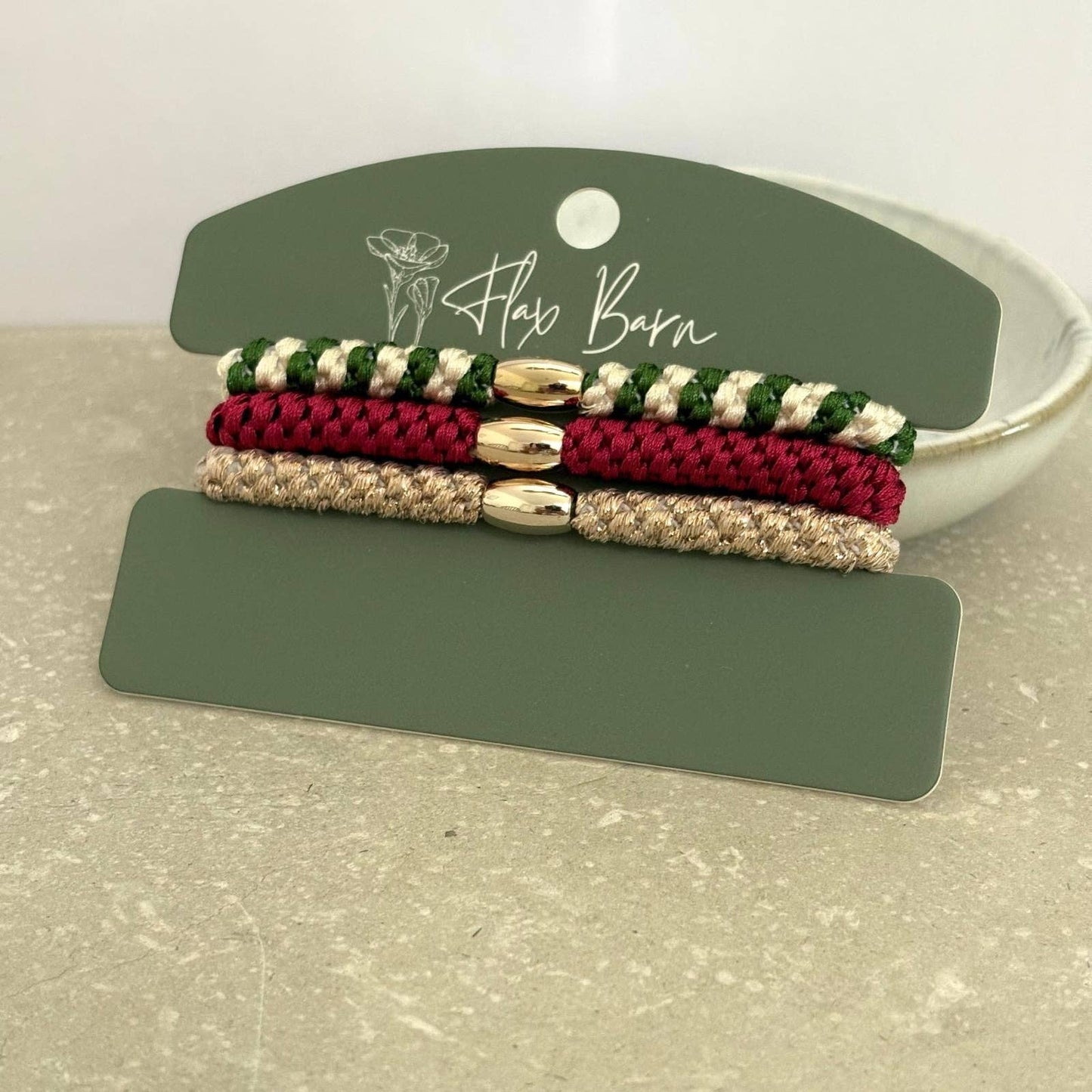 "Woodland Sparkle" Pack of 3 Elasticated Cord Hairbands