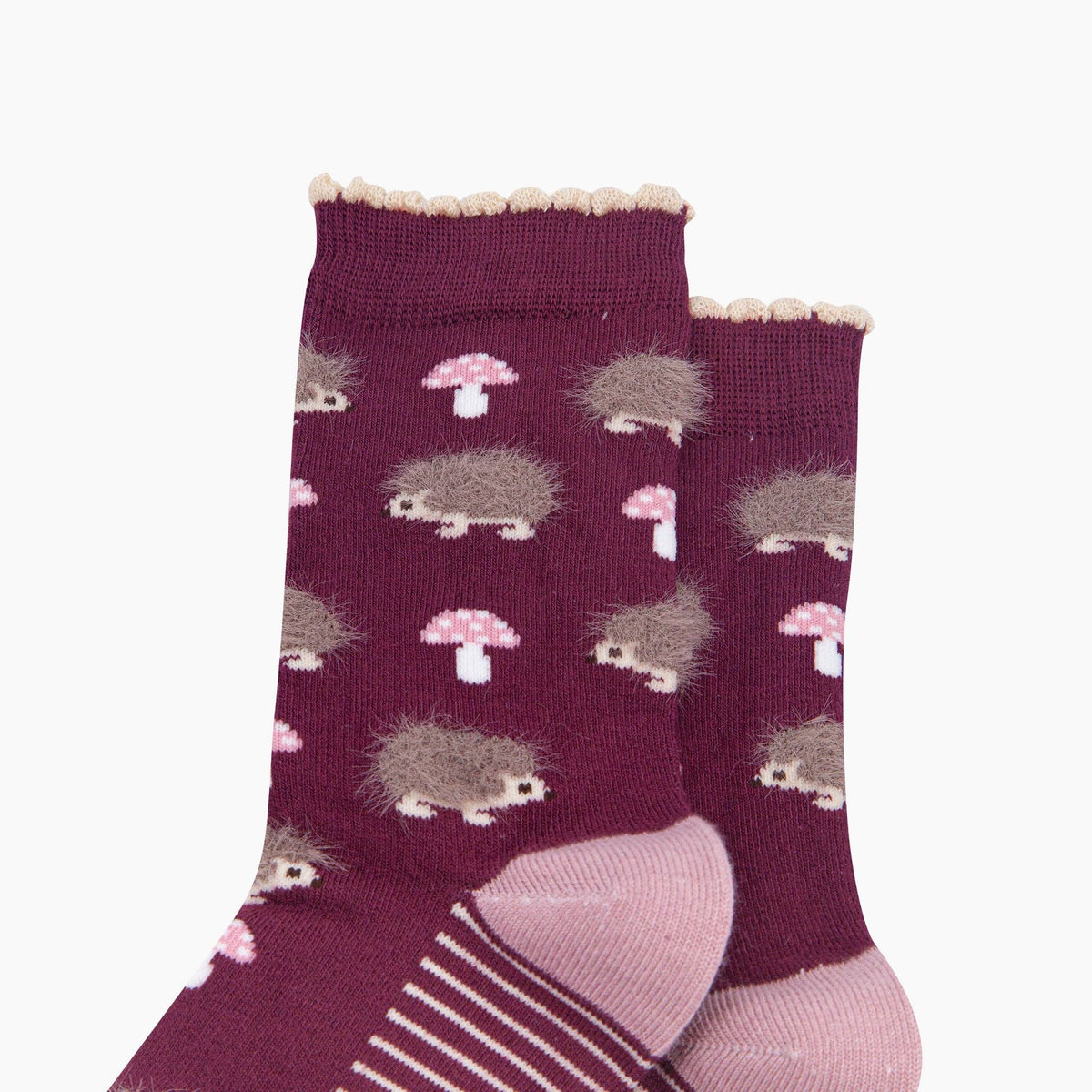 Berry Hedgehog Women's Fluffy Bamboo Socks