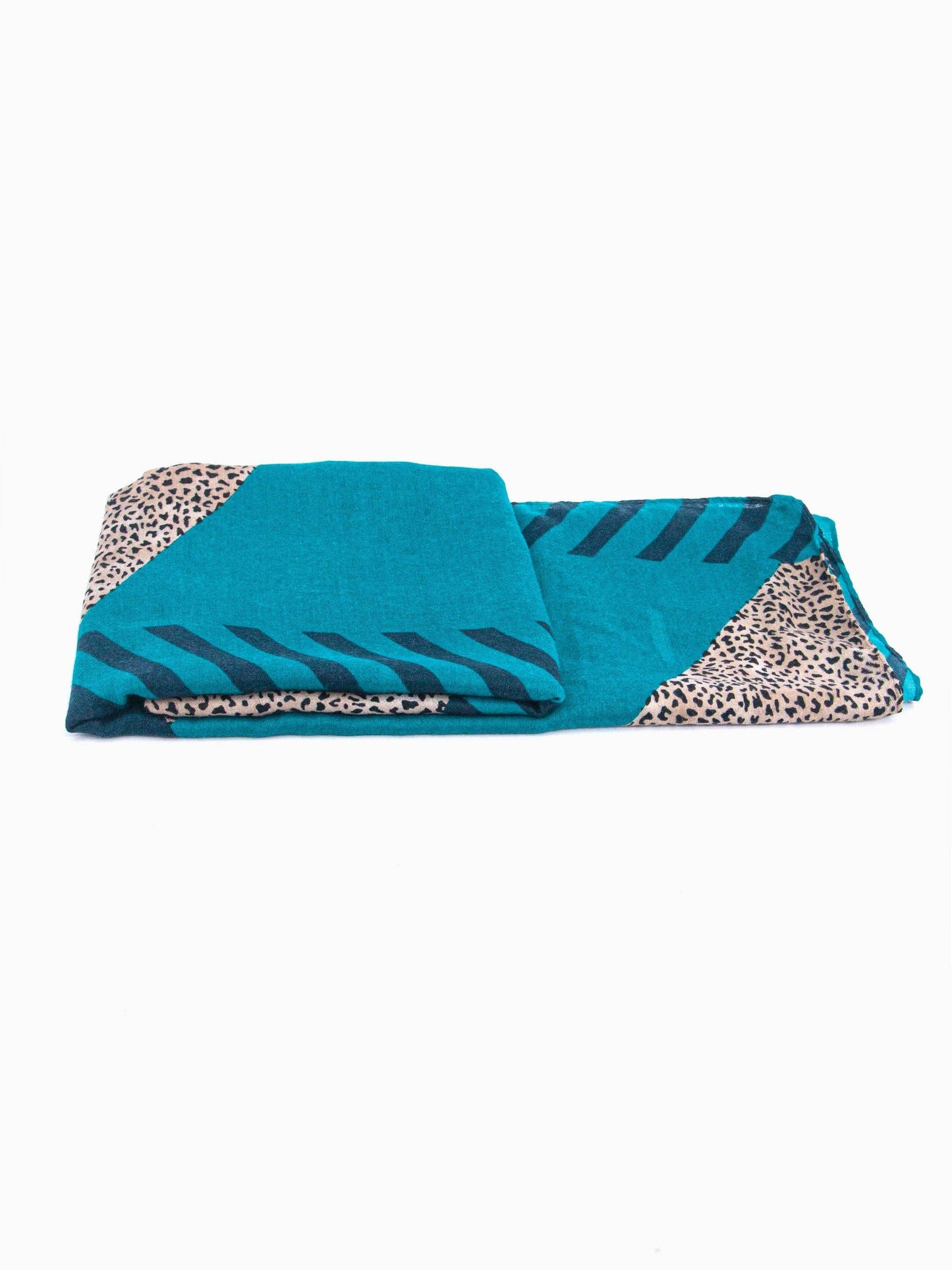 Jodi Lightweight Scarf - Blue, Animal Stripe