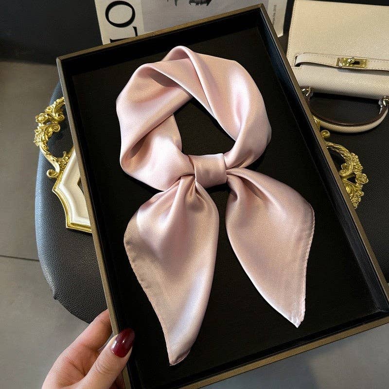 Kali Solid Color Silk Square Scarf