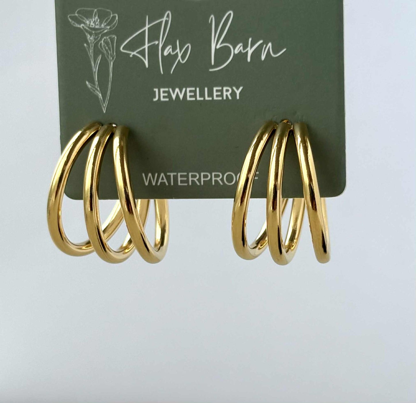 Trio hoop- Tarnish Resistant