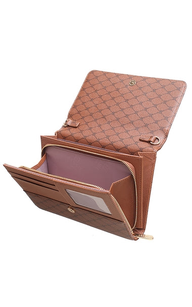 Bessie logo clutch/crossbody bag