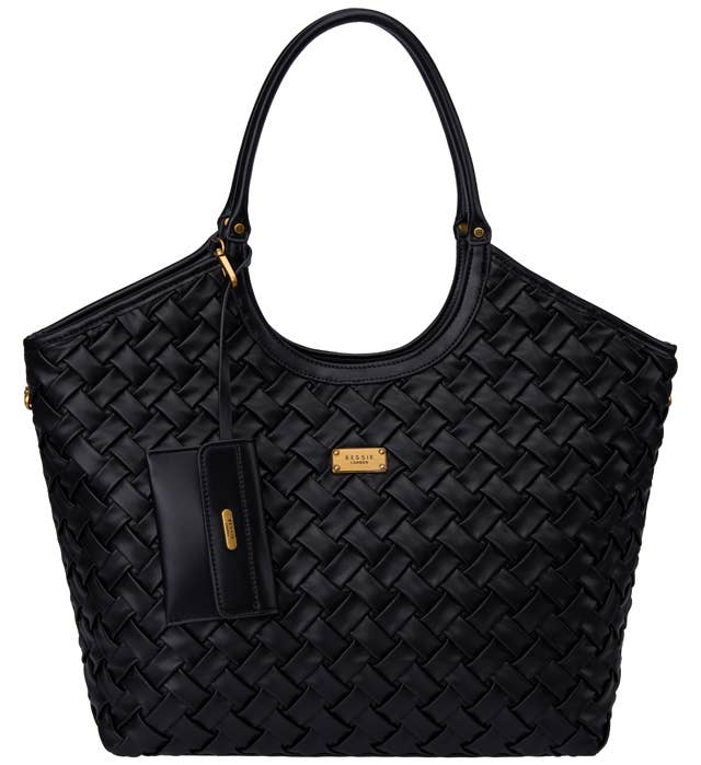 Olive OVERSIZED BASKET WEAVE TOTE