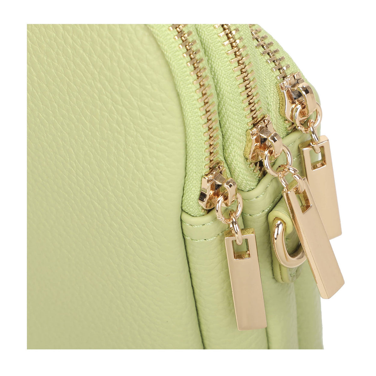 Clara Zip Top 3 Compartments Crossbody Handbag