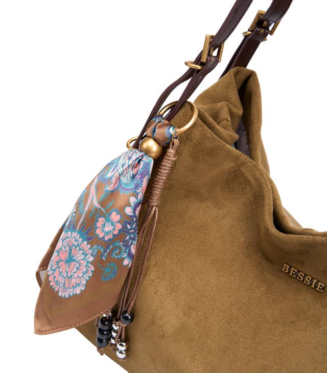 SMITHY SLOUCHY SUEDETTE SHOULDER BAG