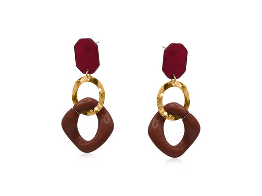 Moiraine Resin Chain Statement Earrings