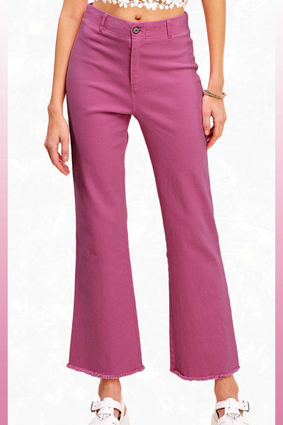 Molley Soft Washed Stretchy High Waisted Flare Pants