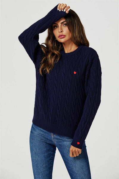 Hallie Heart Embroidery Jumper