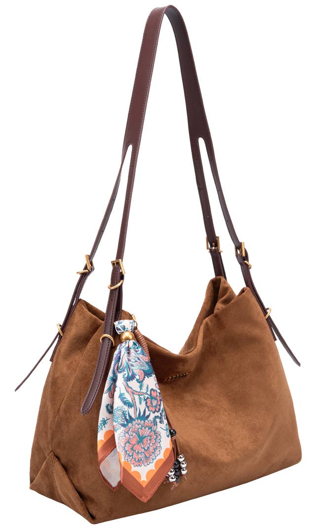 SMITHY SLOUCHY SUEDETTE SHOULDER BAG