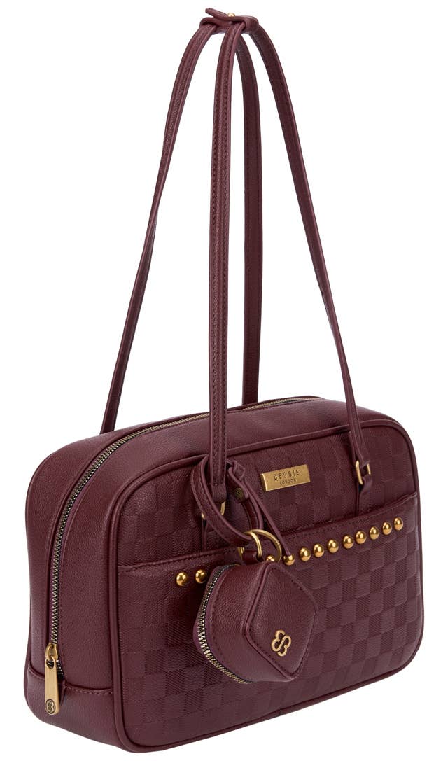 Ember EMBOSSED SHOULDER BAG WITH TINY COIN BAG