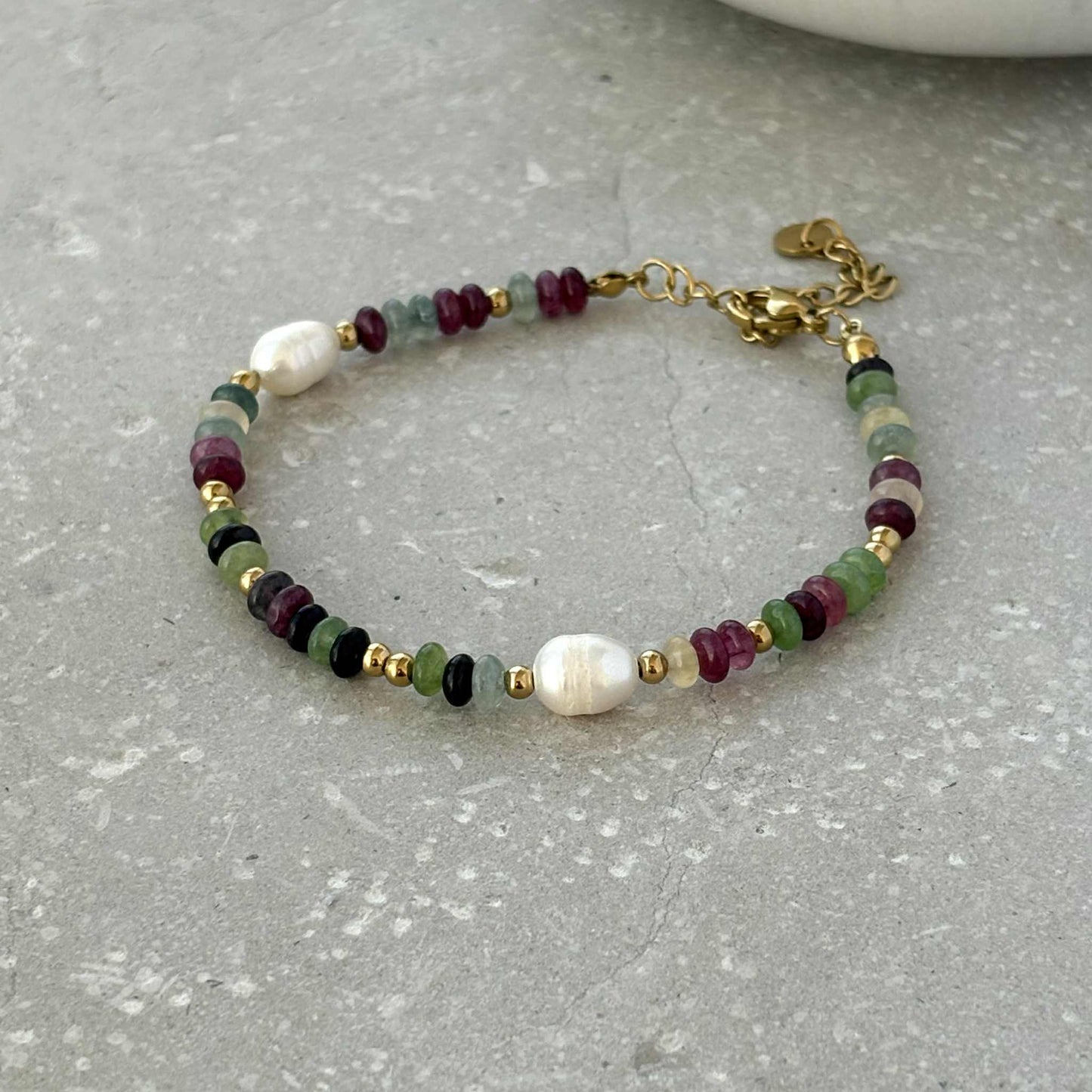 Multi-colour Beaded Bracelet Tarnish Resistant