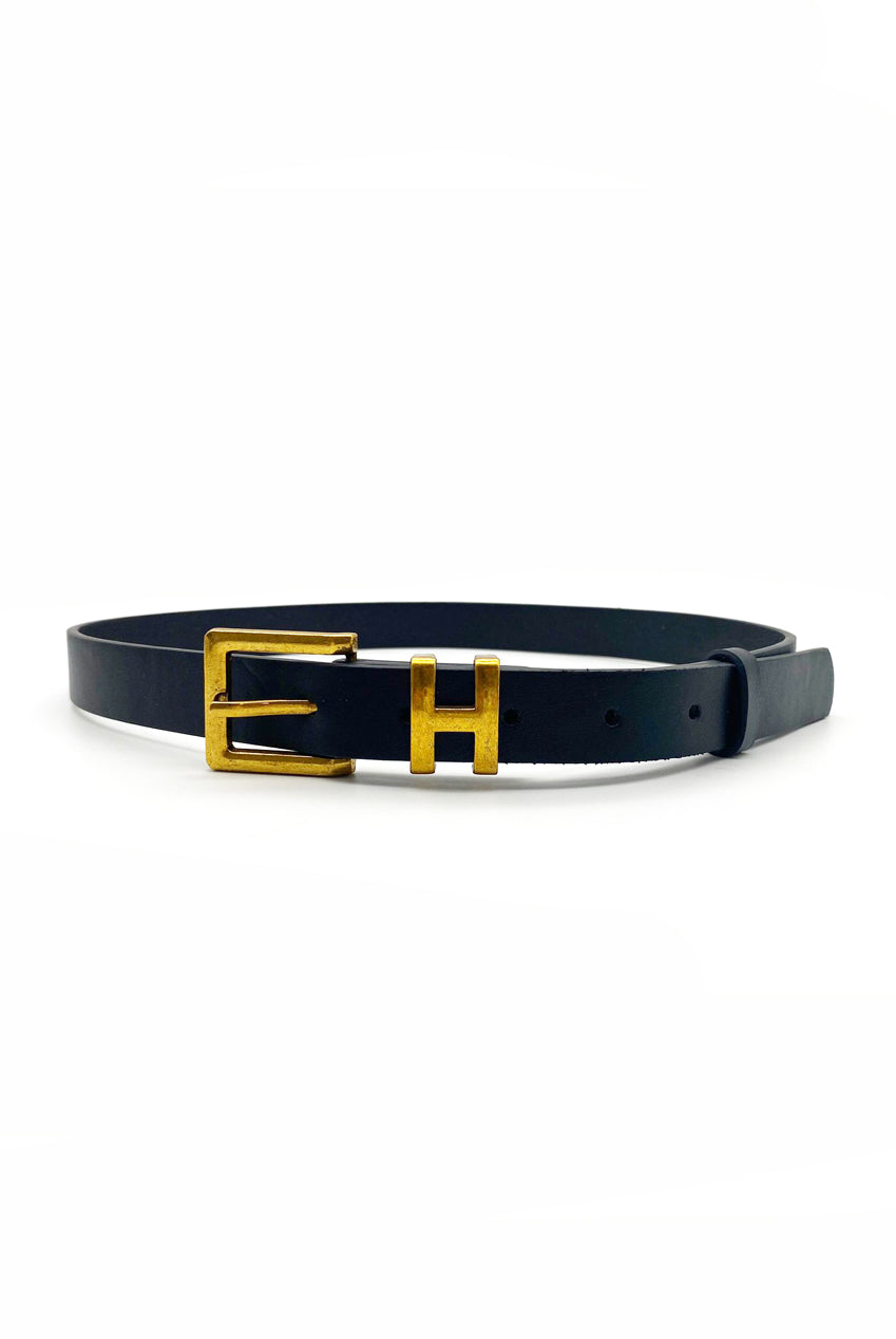 H Buckle Slim Belt