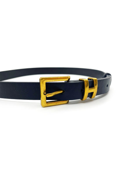 H Buckle Slim Belt