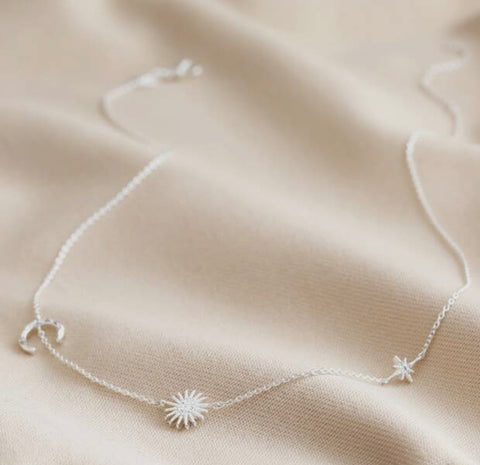 Sun, moon & stars necklace