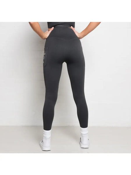 304 Ribbed Active Legging - Charcoal