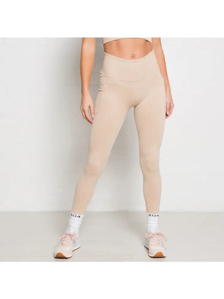 304 Ribbed Active Legging - Nude