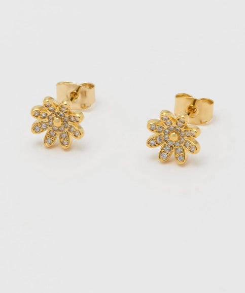 Daisy wildflower stud earrings